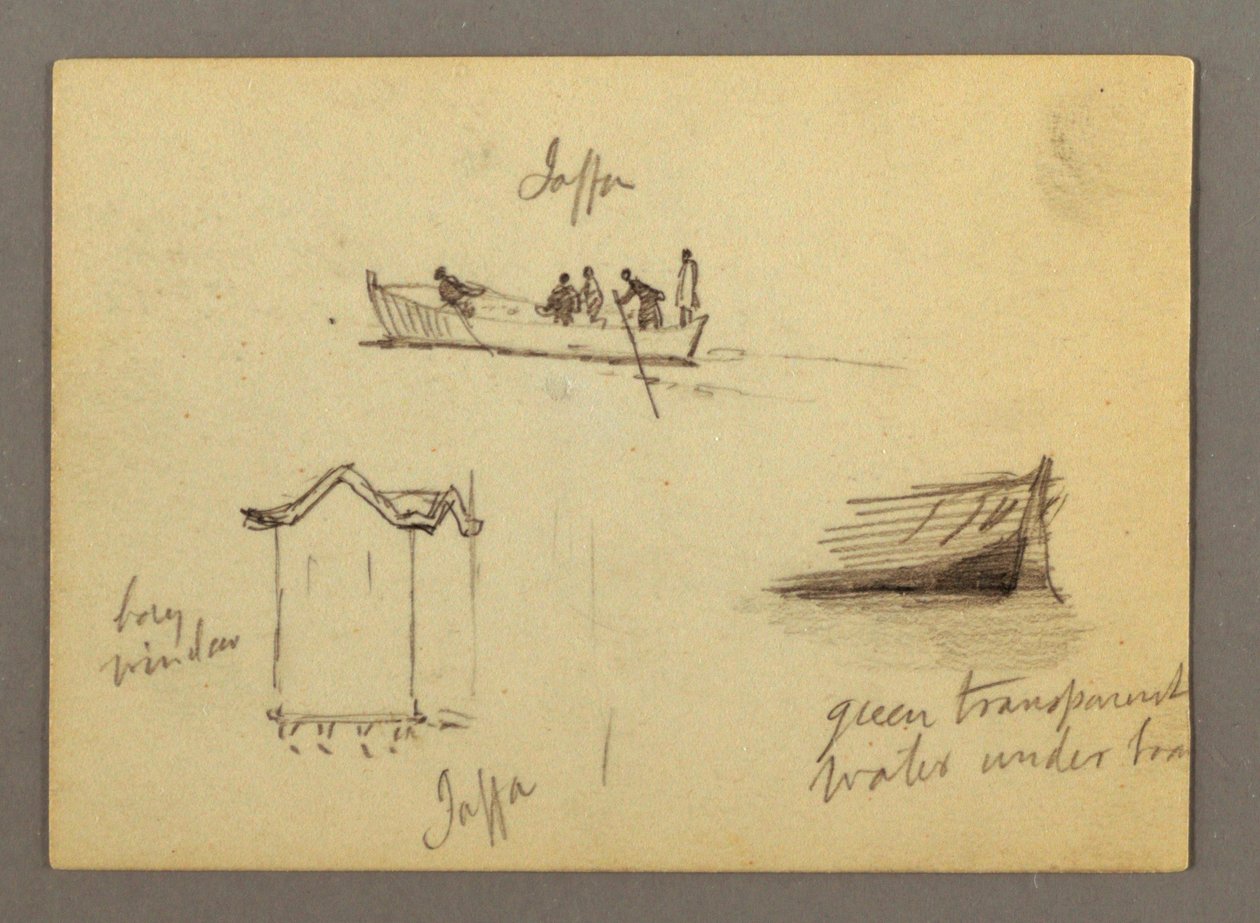 Dessin, douze croquis de figures, Joffa, Palestine, 1868 - Frederic Edwin Church