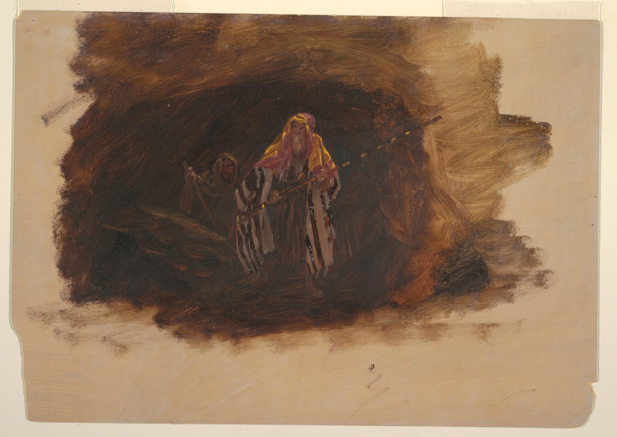 Dessin, Deux bédouins, 1874 - Frederic Edwin Church