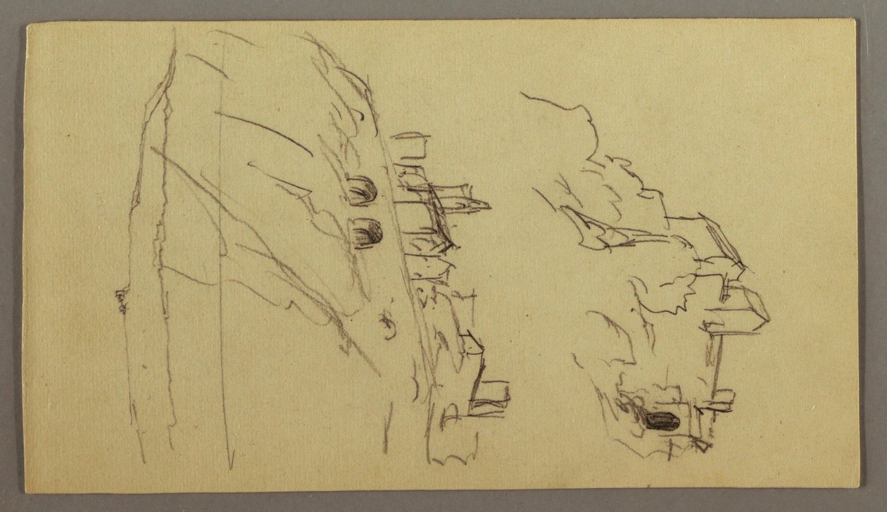 Dessin, Deux études de ville au sommet d