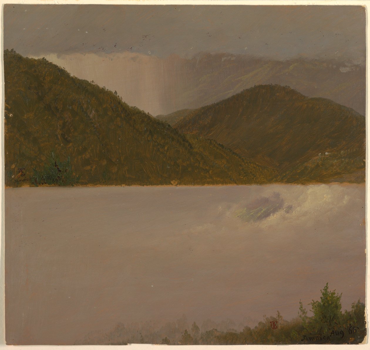 Dessin, Deux études de nuages et de sommets, août 1865 - Frederic Edwin Church