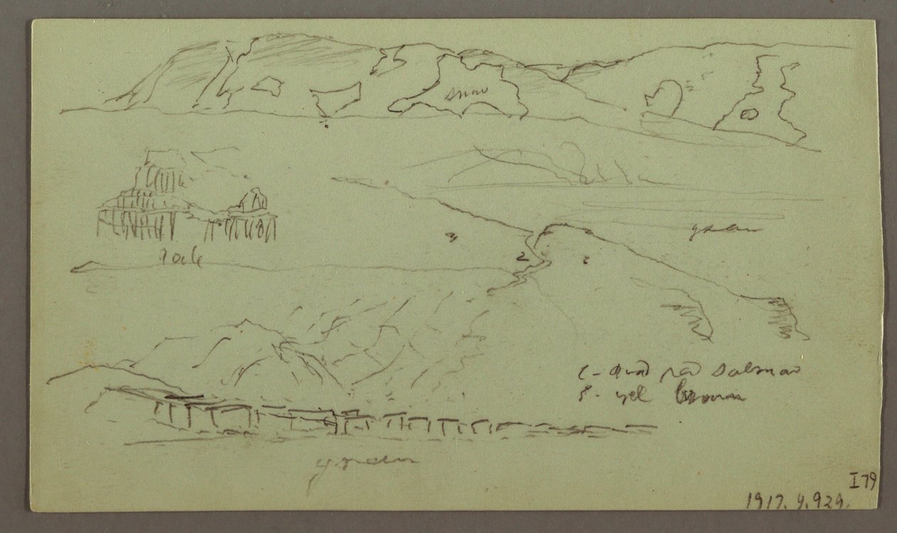 Dessin, Vallée, avril peut-être 1868 - Frederic Edwin Church