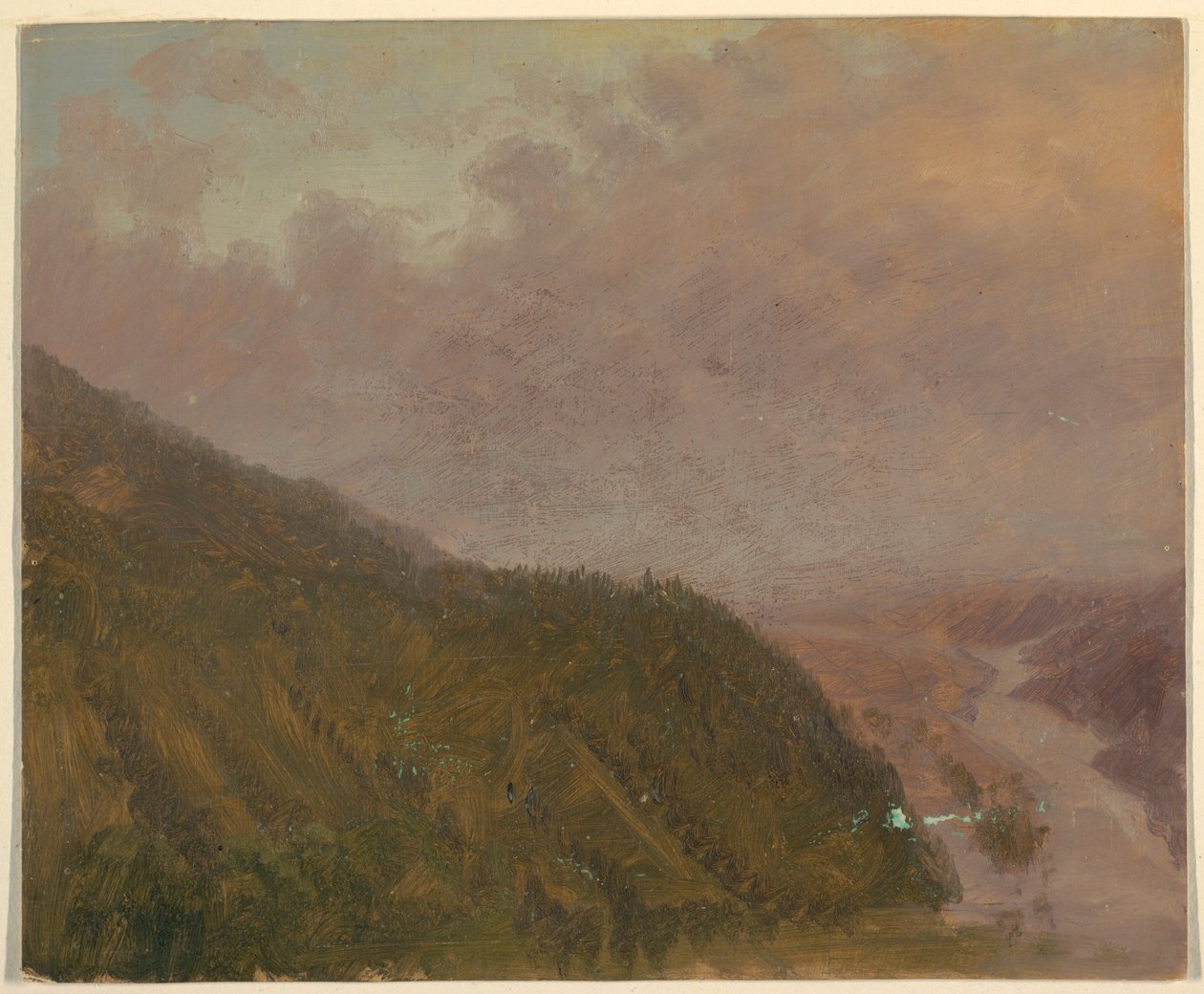 Dessin, Vallée depuis le sommet d