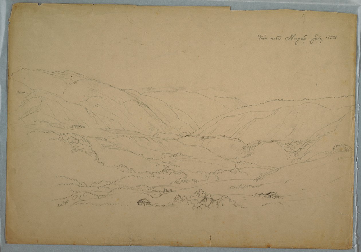 Dessin, vallée près d