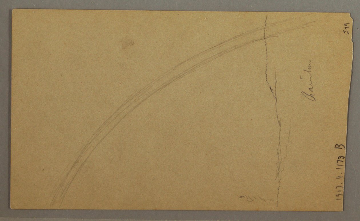 Dessin, Vallée, arc-en-ciel, peut-être 1865-66 - Frederic Edwin Church