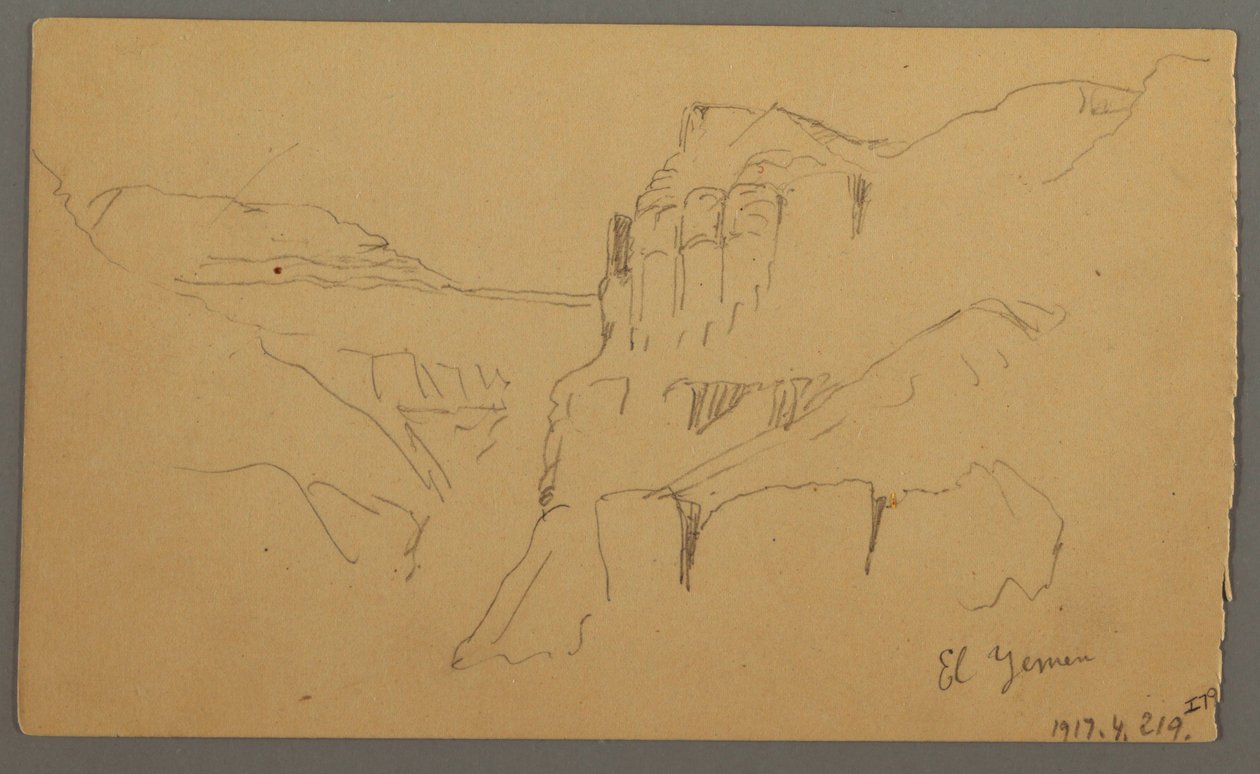Dessin, Valleyside, février 1869  - Frederic Edwin Church
