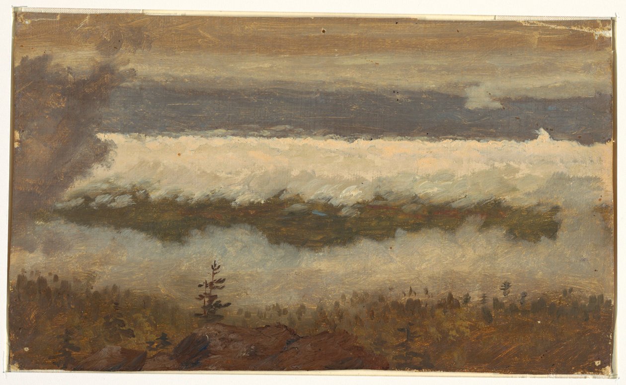 Dessin, Vue de nuages depuis le sommet de la montagne de Catskill, 1844-45 - Frederic Edwin Church