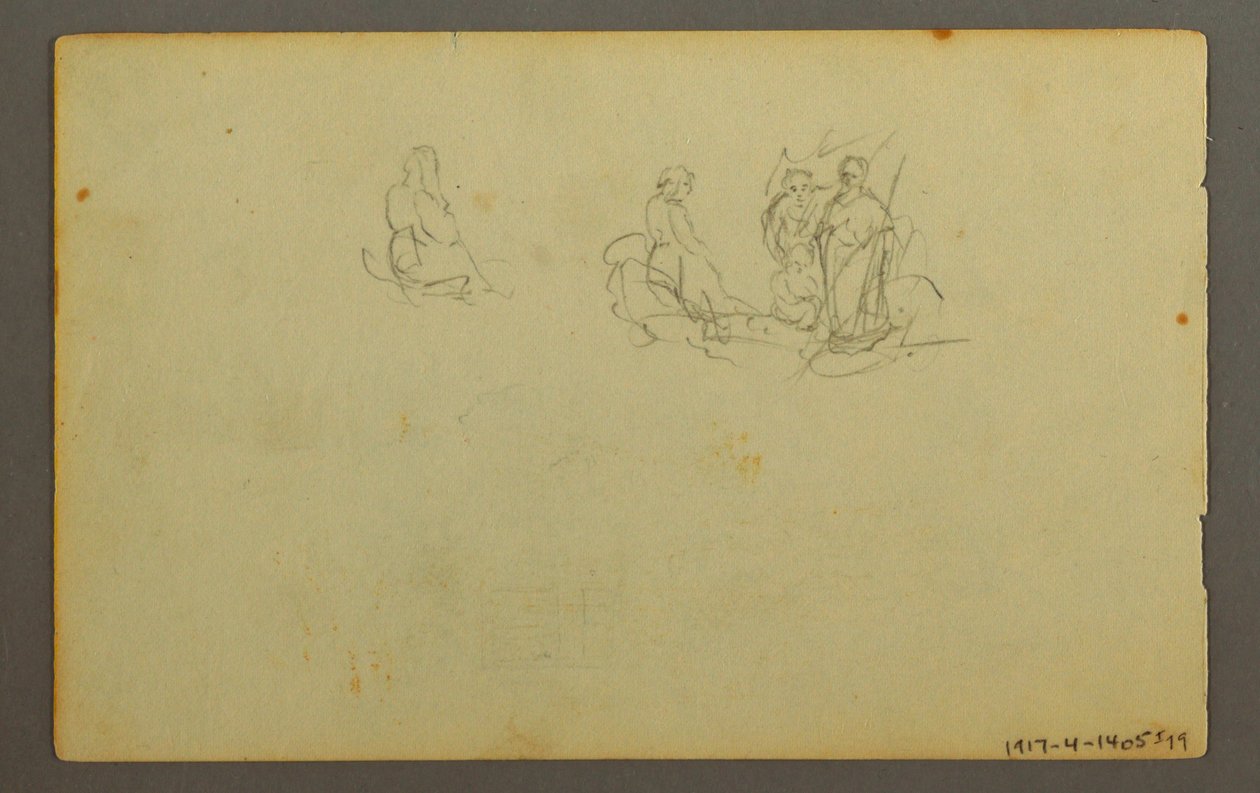Dessin, paysage boisé, peut-être 1845 - Frederic Edwin Church