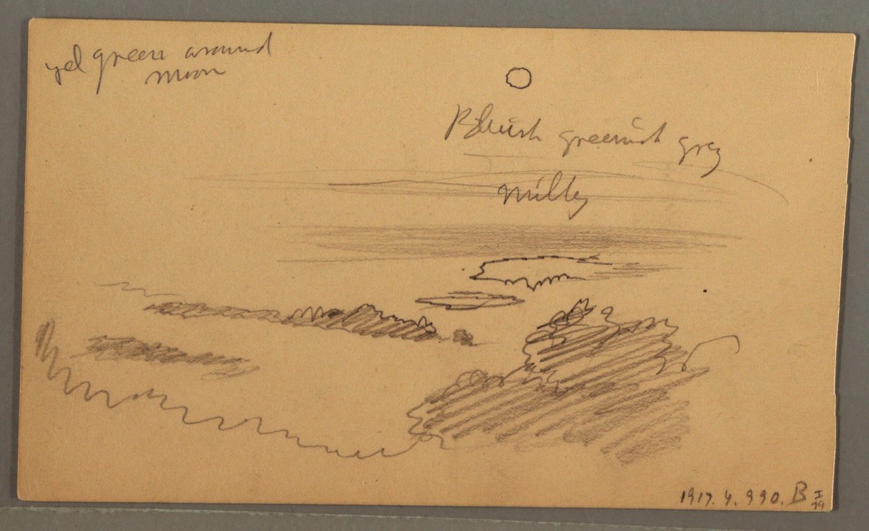 Dessin, vallée boisée, octobre 1873 - Frederic Edwin Church