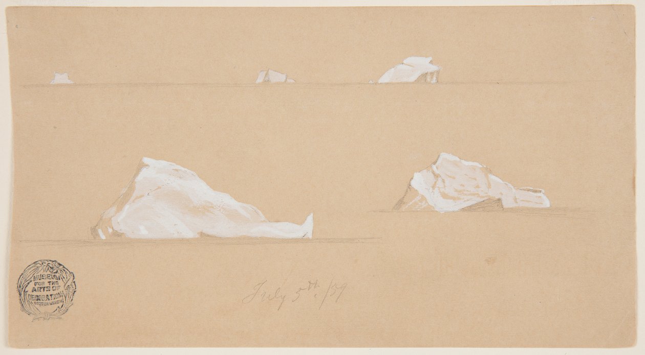Icebergs flottants - Frederic Edwin Church