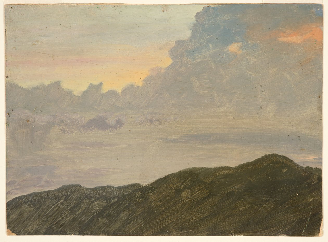 Sommet de colline et nuages - Frederic Edwin Church