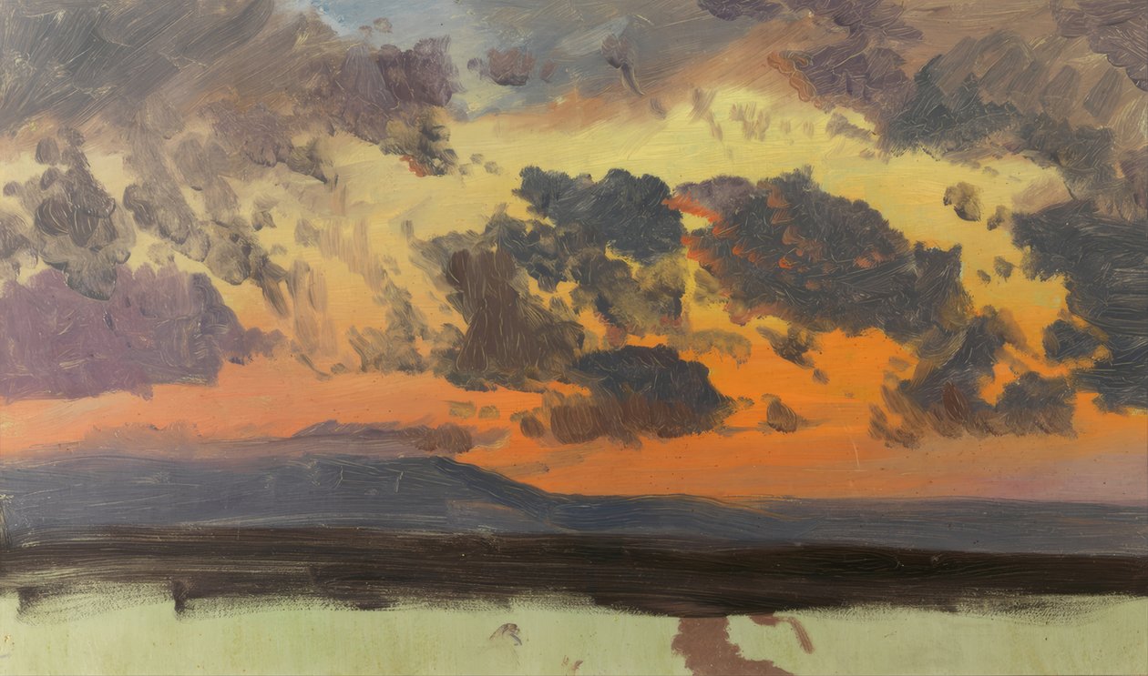 Ciel au coucher du soleil, Jamaïque, Antilles. - Frederic Edwin Church