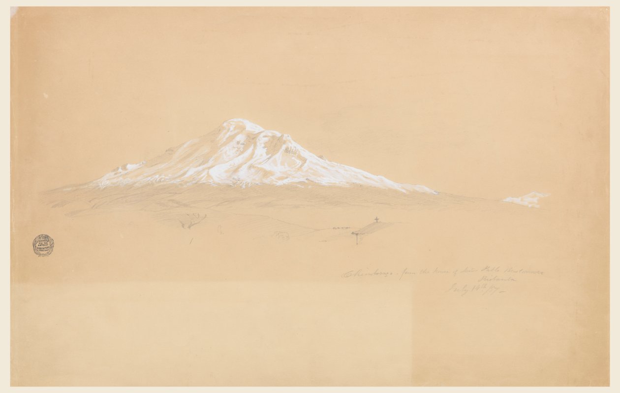 Mont Chimborazo depuis la maison de Senior Pablo Bustamante, Riobamba, Équateur - Frederic Edwin Church
