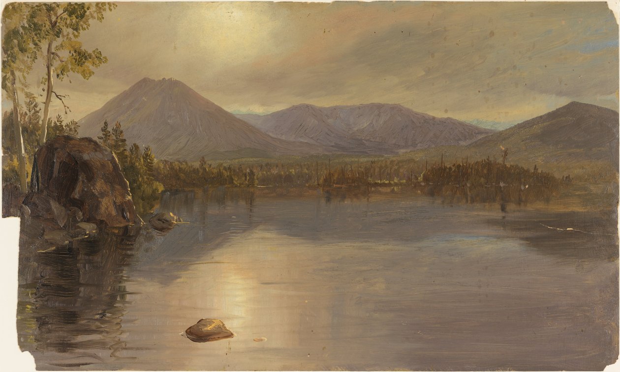 Monts Katahdin et Turner depuis le lac Katahdin, Maine - Frederic Edwin Church