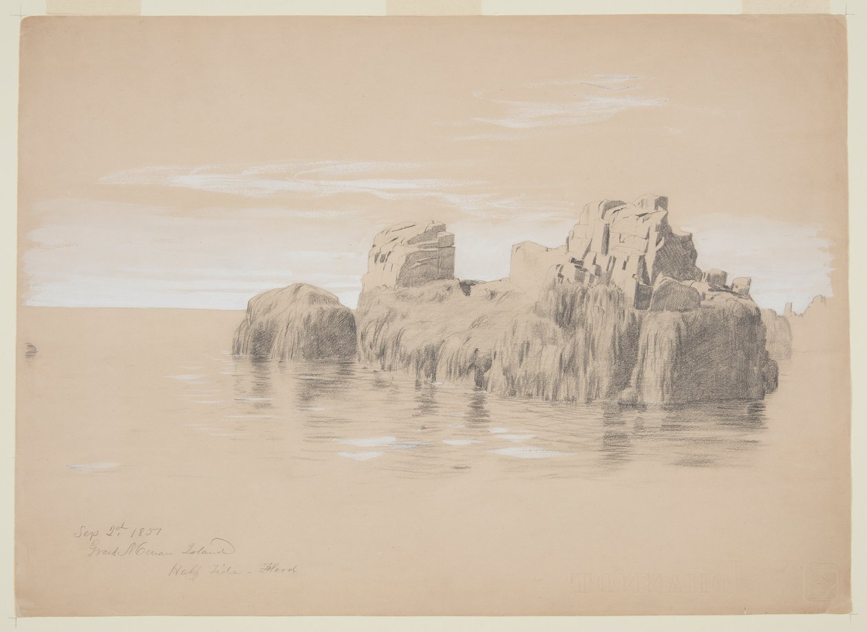 Rochers sur la côte, île Grand Manan, Canada - Frederic Edwin Church