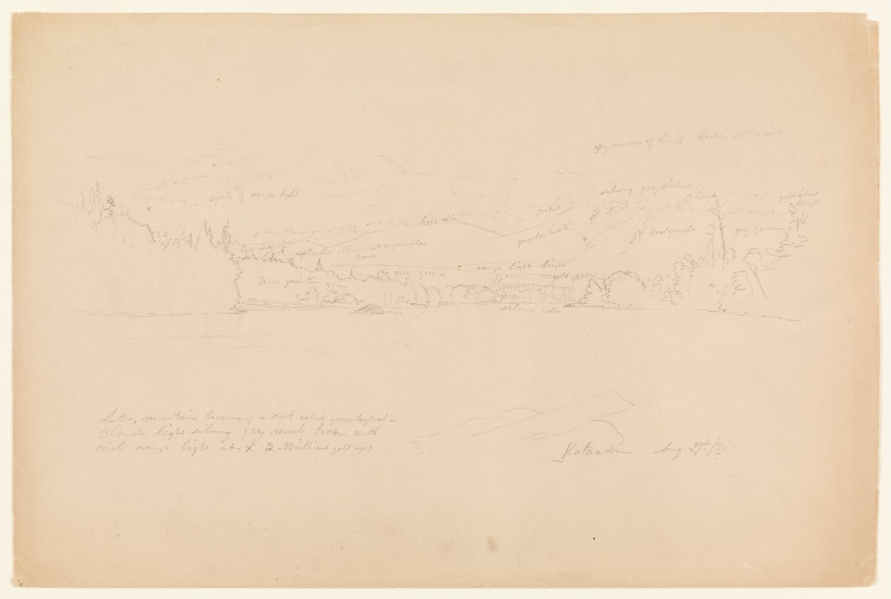 Rives du lac et contreforts du mont Katahdin - Frederic Edwin Church