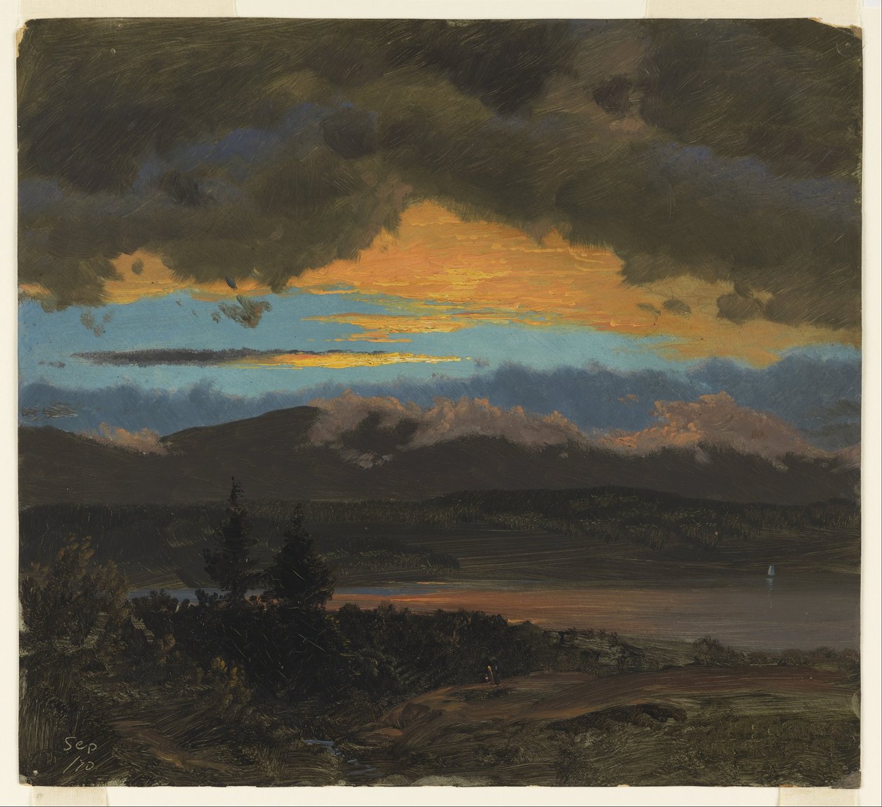 Coucher de soleil sur la vallée de l