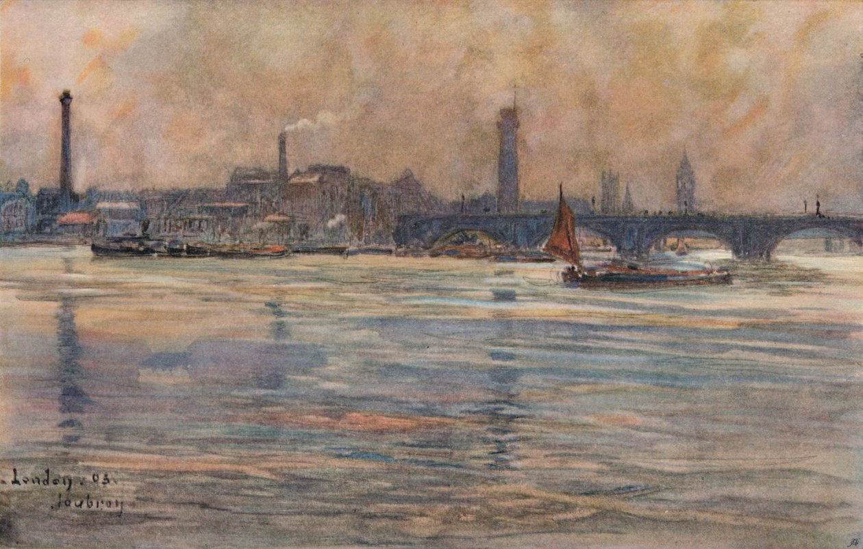 La Tamise, Londres - Frederic Anatole Houbron