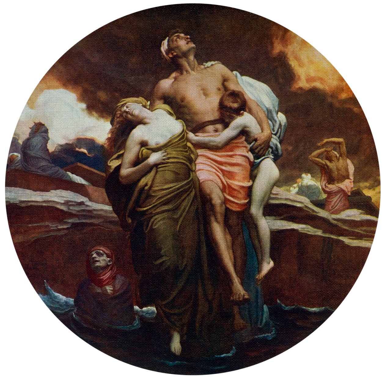 Et la mer rendit les morts qui étaient en elle, exposé en 1892, 1912 - Frederic Leighton
