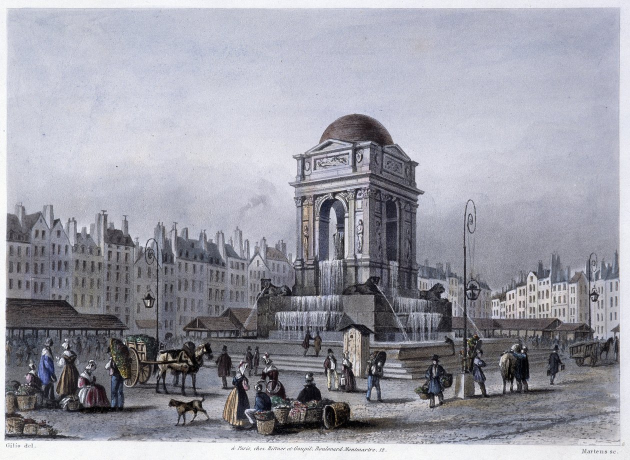 Fontaine des Innocents - dans "Paris en 1832" par Martens - Frederic Martens