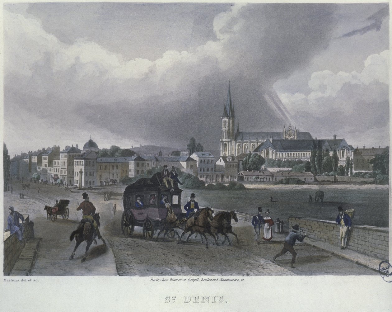 La Ville de Saint-Denis, gravée par Frederic Martens (1809-75) 1832 - Frederic Martens