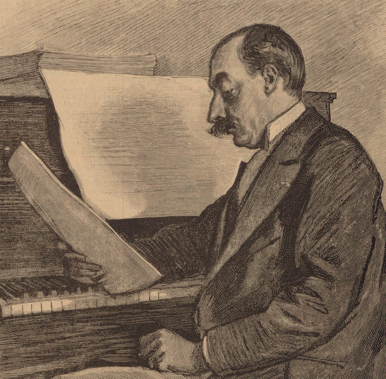 Portrait du pianiste et compositeur André Messager - Frederic Regamey