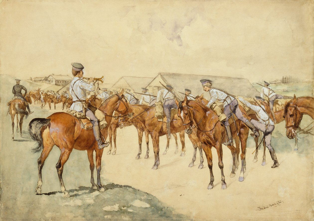 Un appel aux armes (Dragons, en selle !) 1892-93 - Frederic Remington