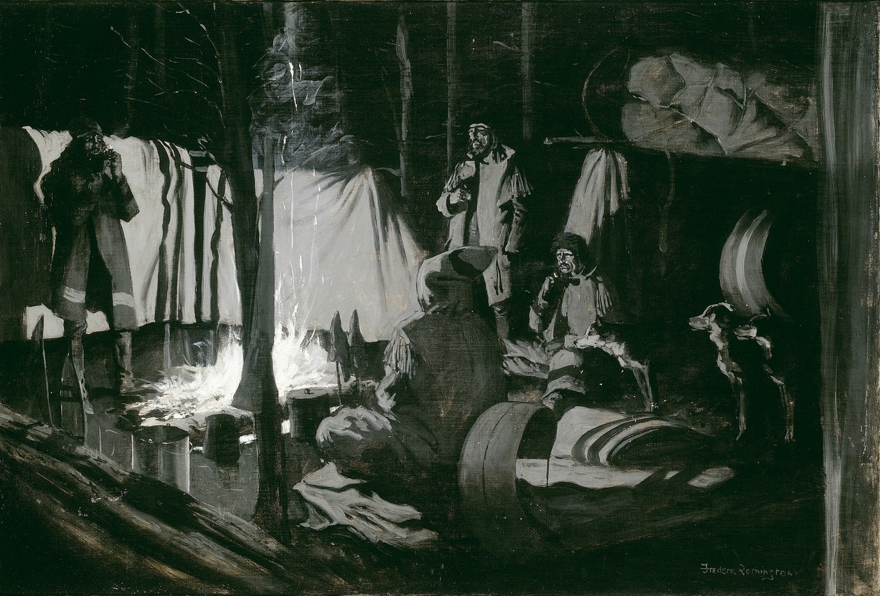 Premier et meilleur camp du voyage - Frederic Remington