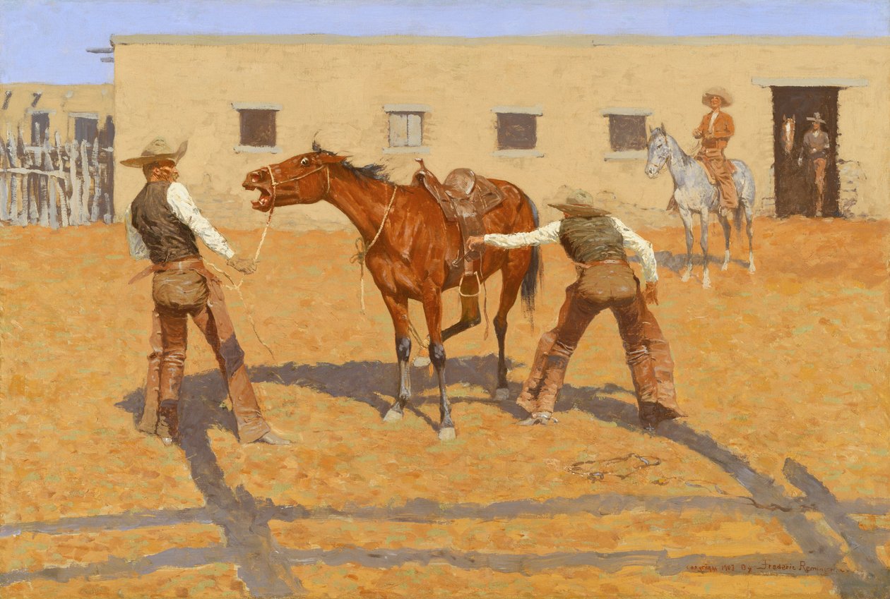 Son premier Leson, 1903, par Frederic S. Remington - Frederic Remington