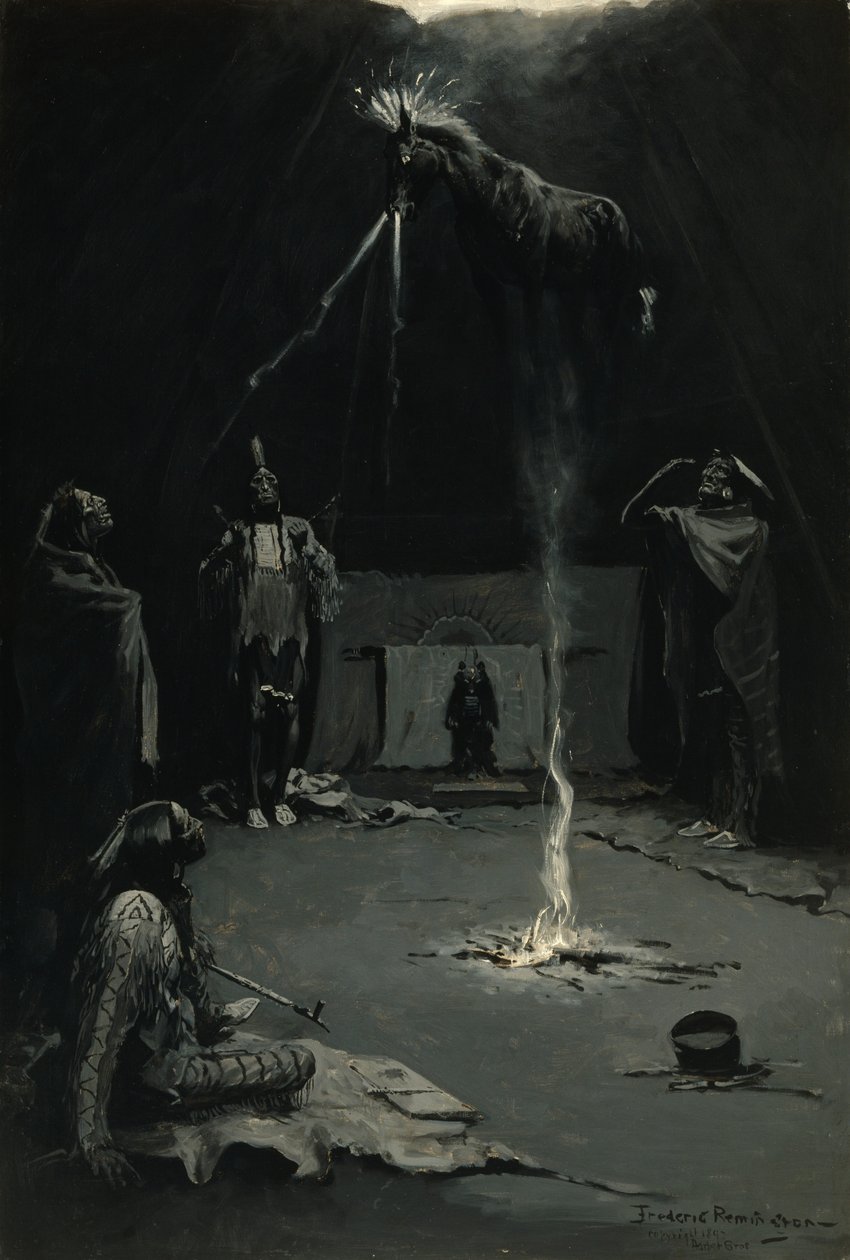 Le dieu indien du feu (Le chemin du cheval-médecine) - Frederic Remington