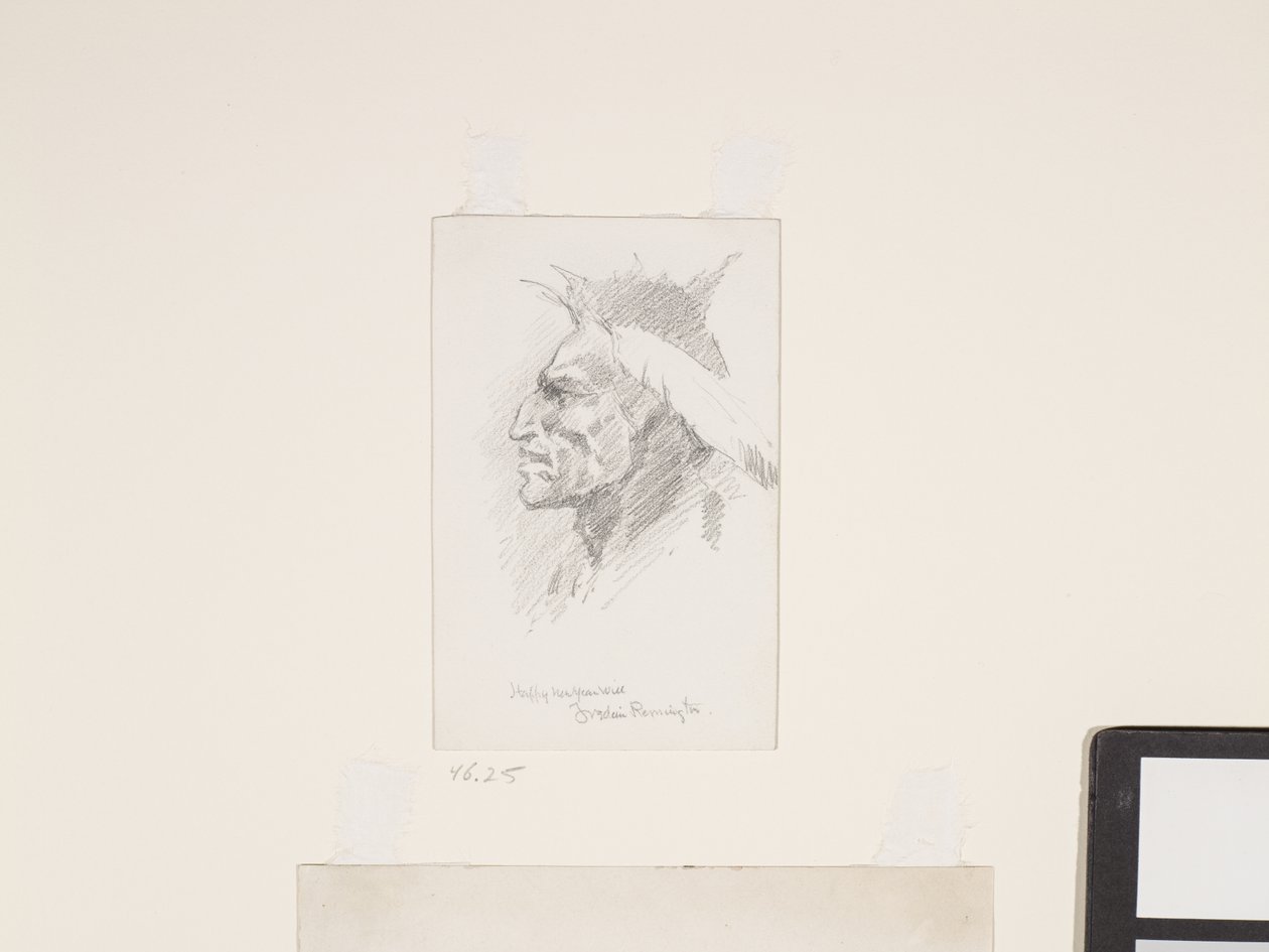 Tête indienne, date inconnue - Frederic Remington