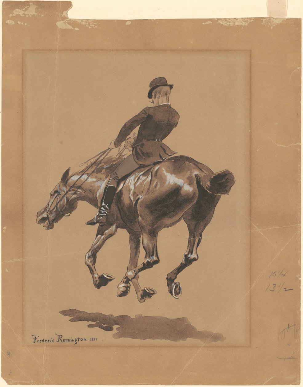 Sur le sentier équestre, Central Park, New York - Frederic Remington