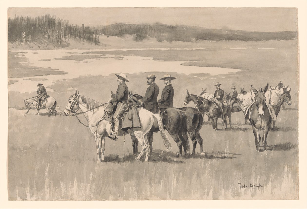 Aux sources - Burgess trouve un gué - Frederic Remington