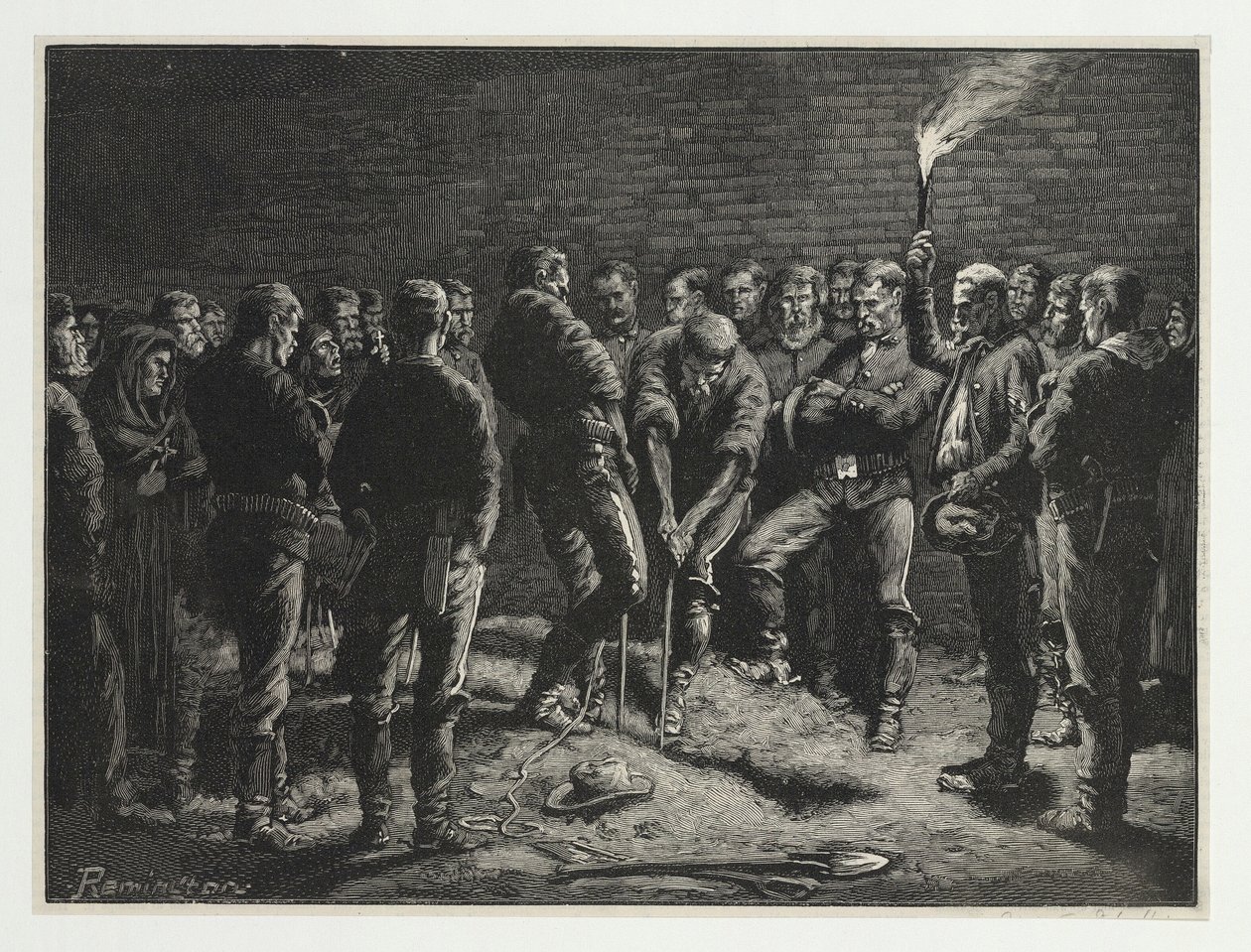 La campagne Apache - enterrement des hommes de Hatfield, de Harper