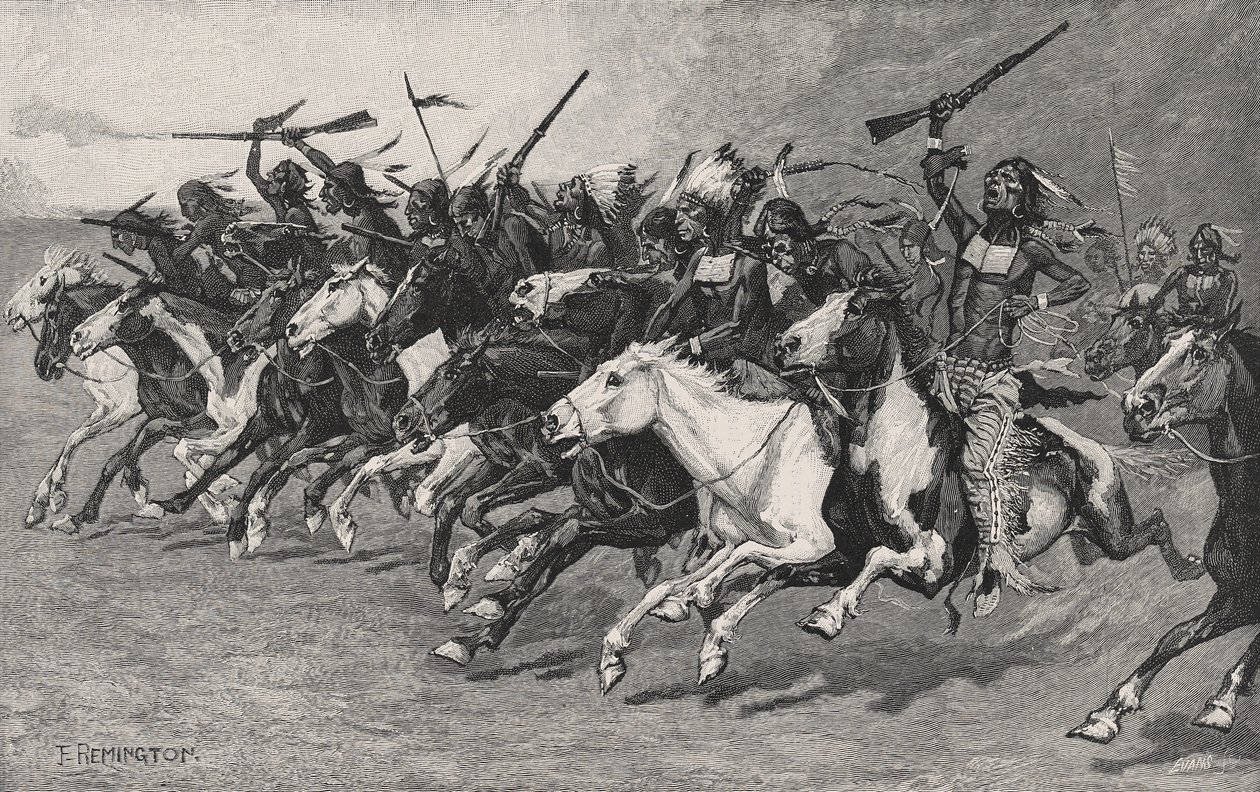 La Charge sur le Poteau-Soleil - Frederic Remington