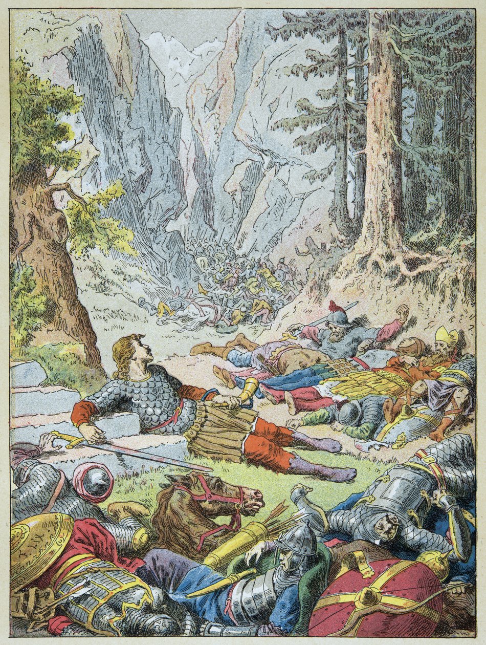 Roland est mort à la bataille de Roncevaux - Frederic Theodore Lix