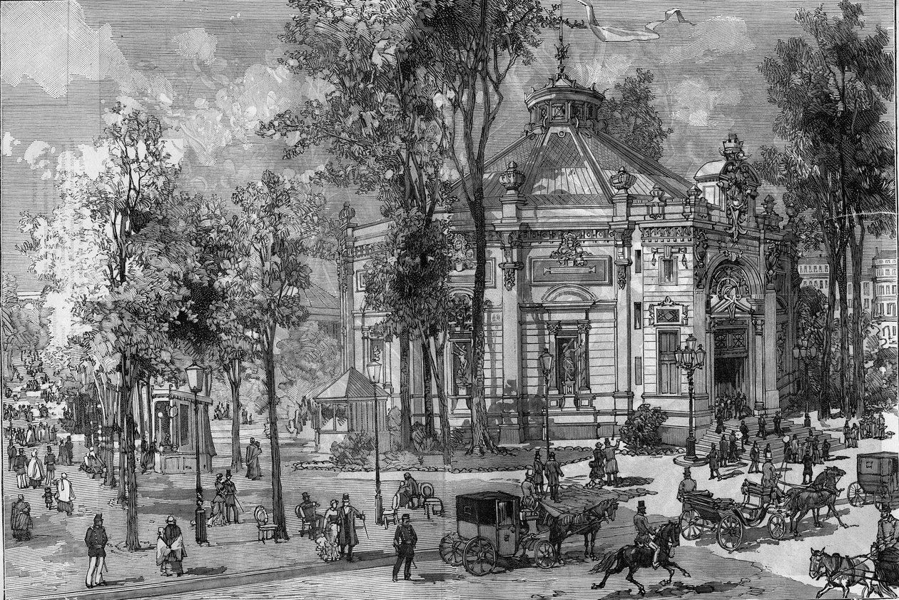 Vue du théâtre Panorama Marigny pendant sa construction par Charles Garnier (1825-1895) à Paris - Frederic de Haenen