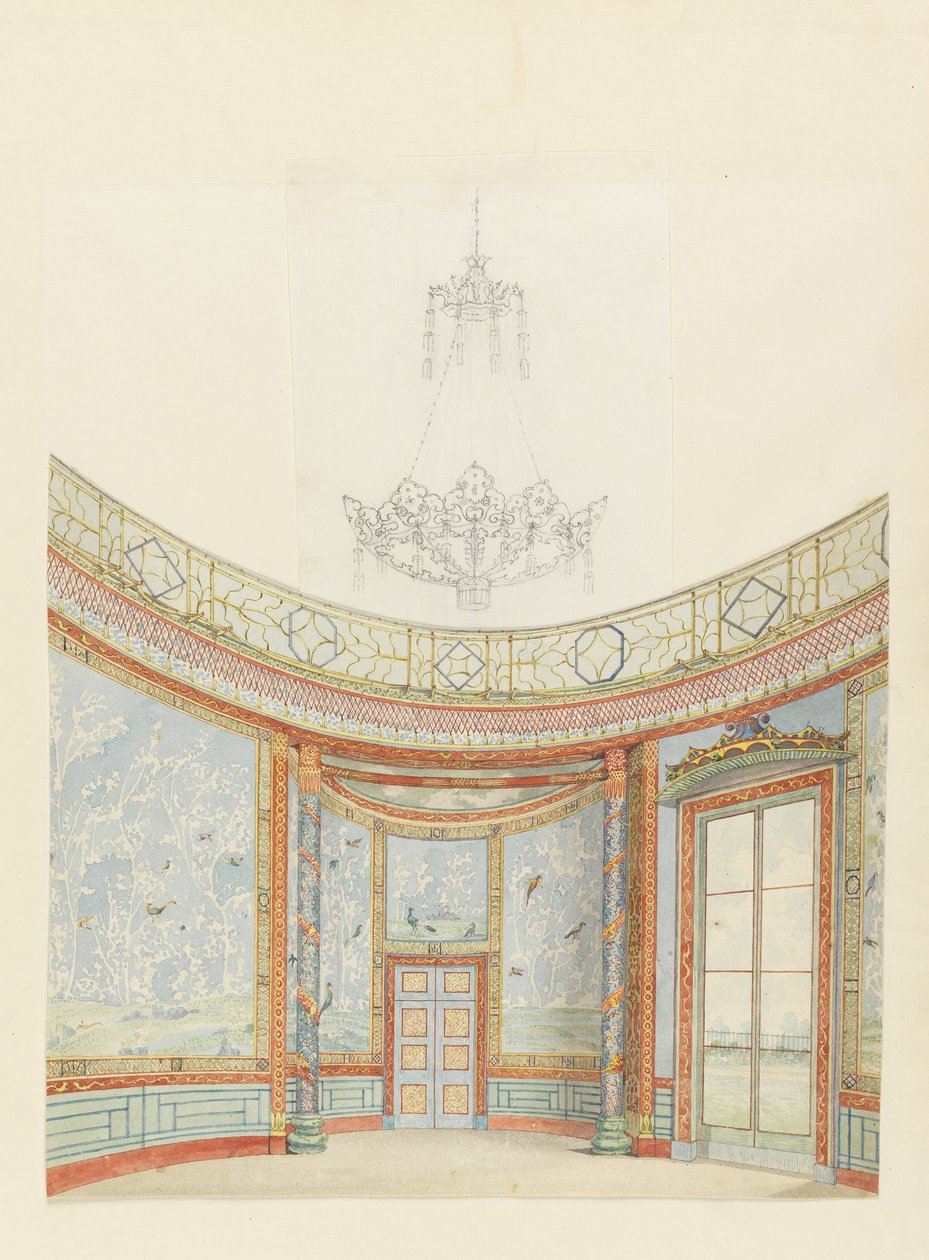Projet de décoration du salon, Pavillon Royal, Brighton - Frederick Crace