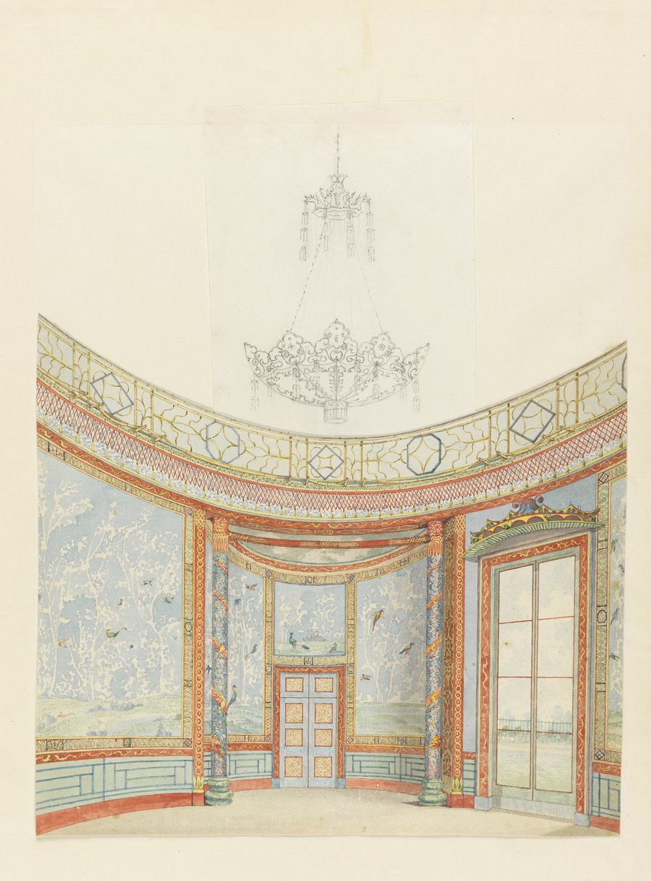 Projet de décoration du salon, Pavillon Royal, Brighton - Frederick Crace