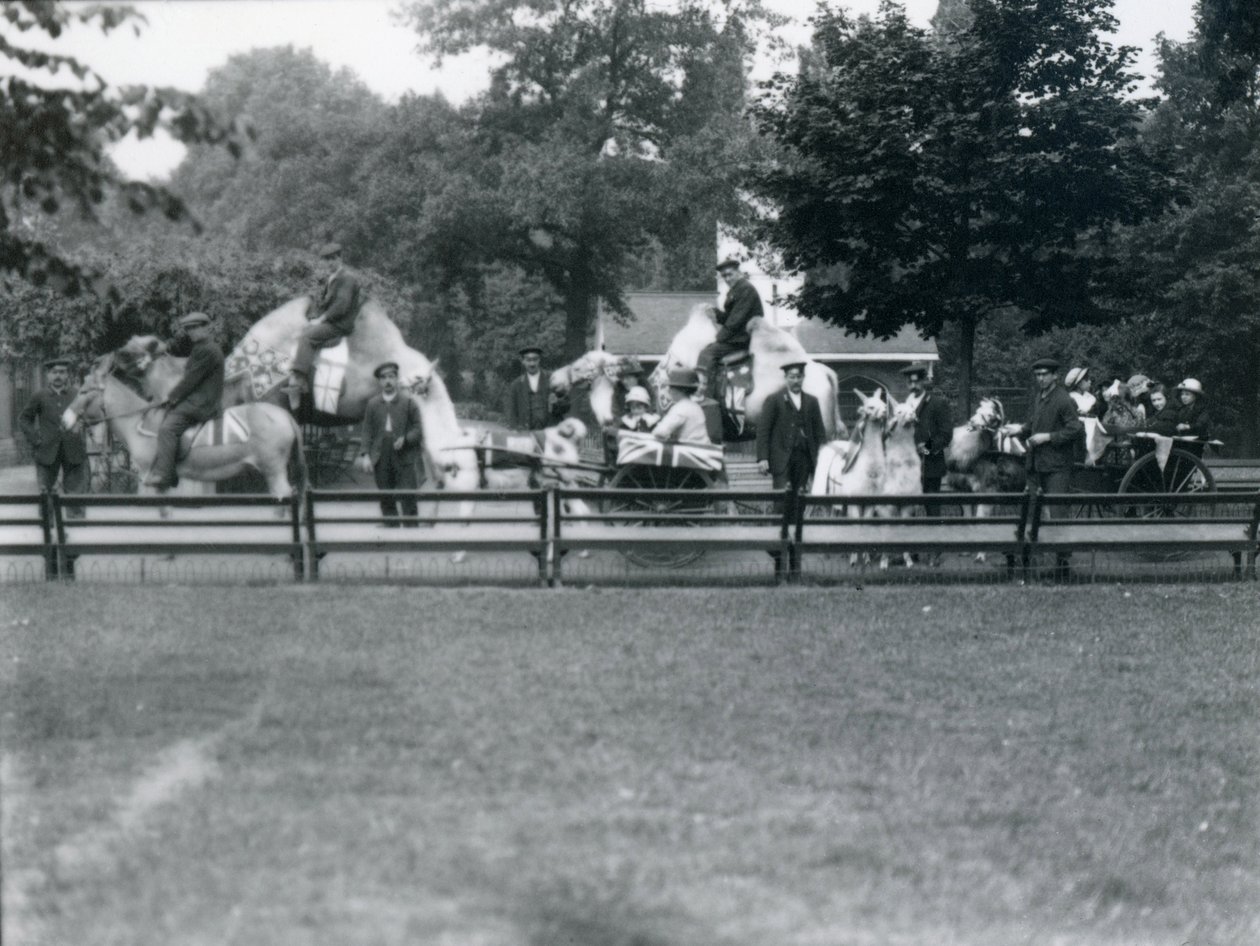 Animaux montés décorés pour les célébrations du Jour de la Paix, 19 juillet 1919 - Frederick William Bond