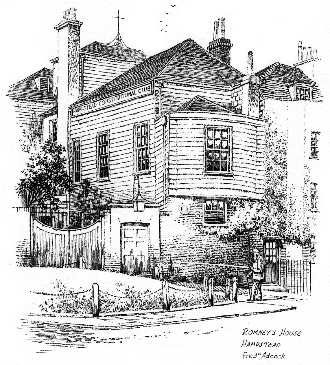 Maison de George Romney, Hampstead, Londres, 1912 - Frederick Adcock