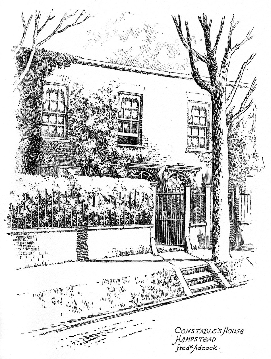Maison de John Constable, Hampstead, Londres, 1912 - Frederick Adcock
