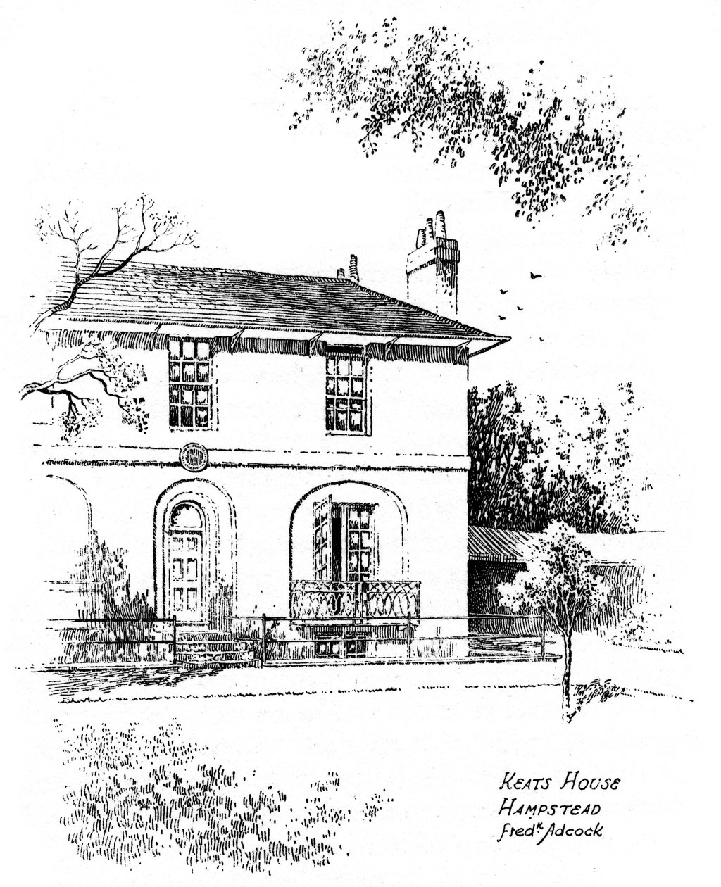 Maison de Keats, Hampstead, Londres, 1912 - Frederick Adcock