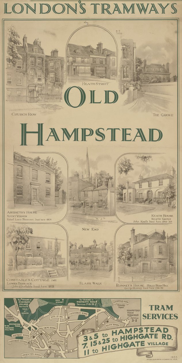 Vieux Hampstead, services de tramway - Frederick Adcock