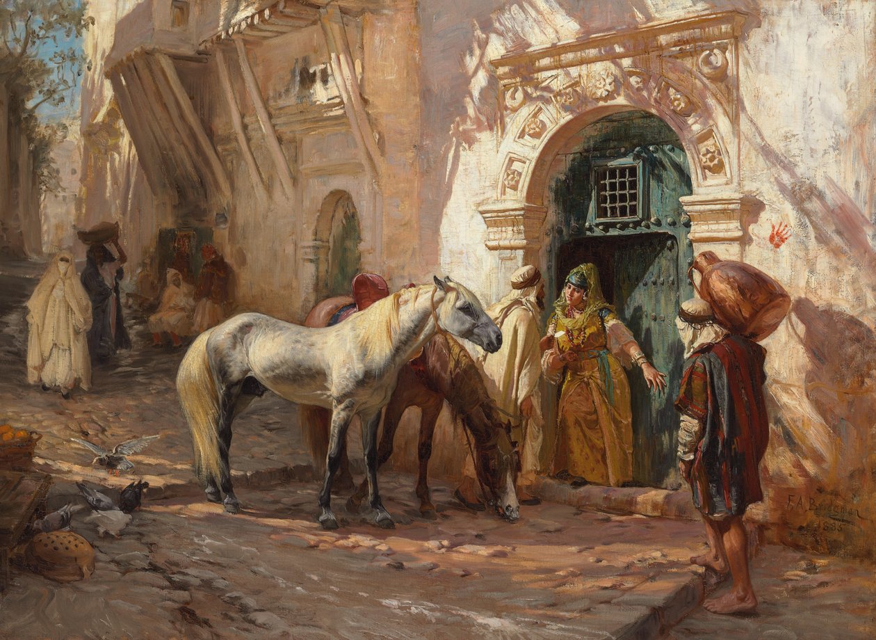 Scène en Afrique du Nord ; 1885 - Frederick Arthur Bridgman