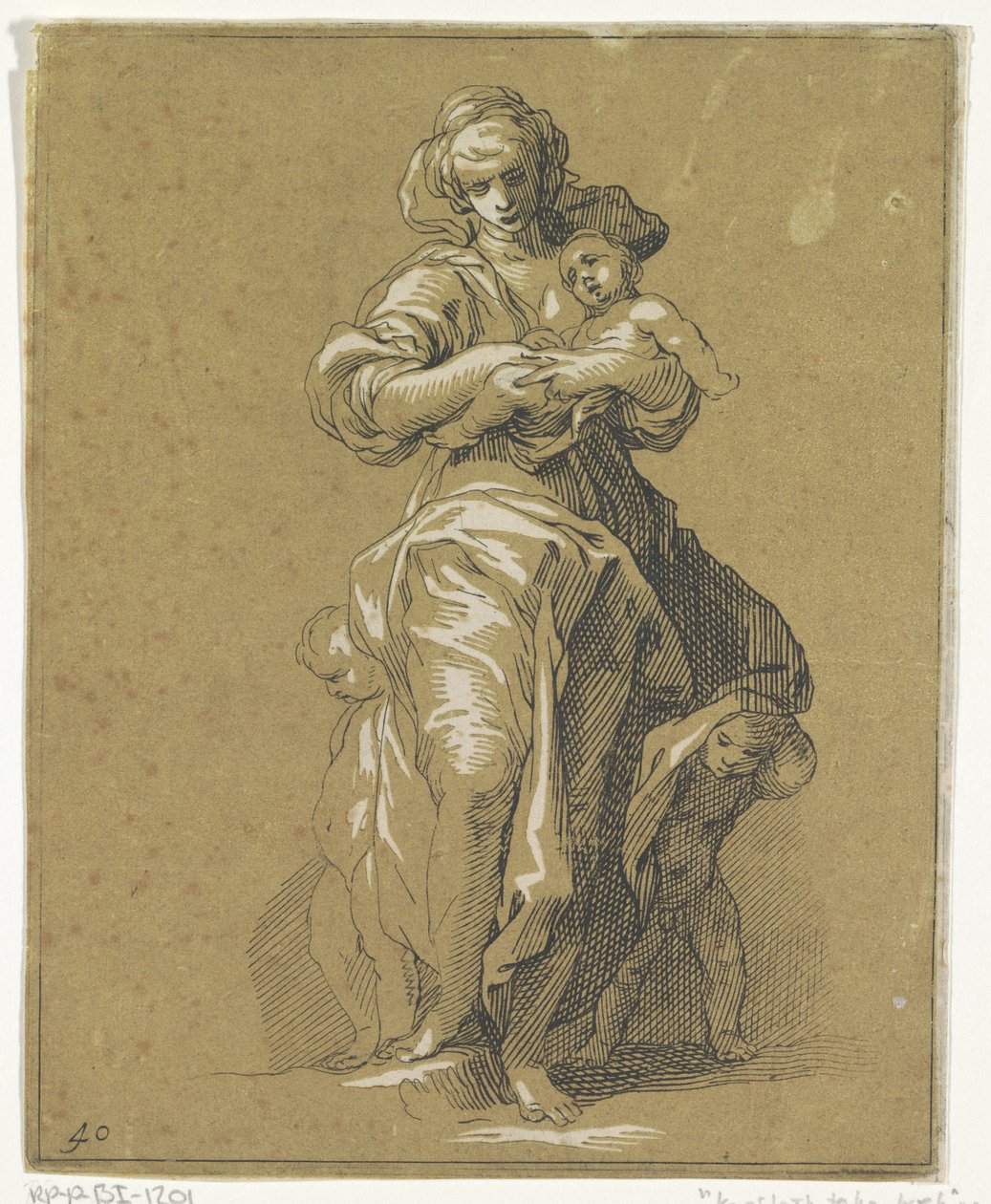 Charité avec trois enfants - Frederick Bloemaert