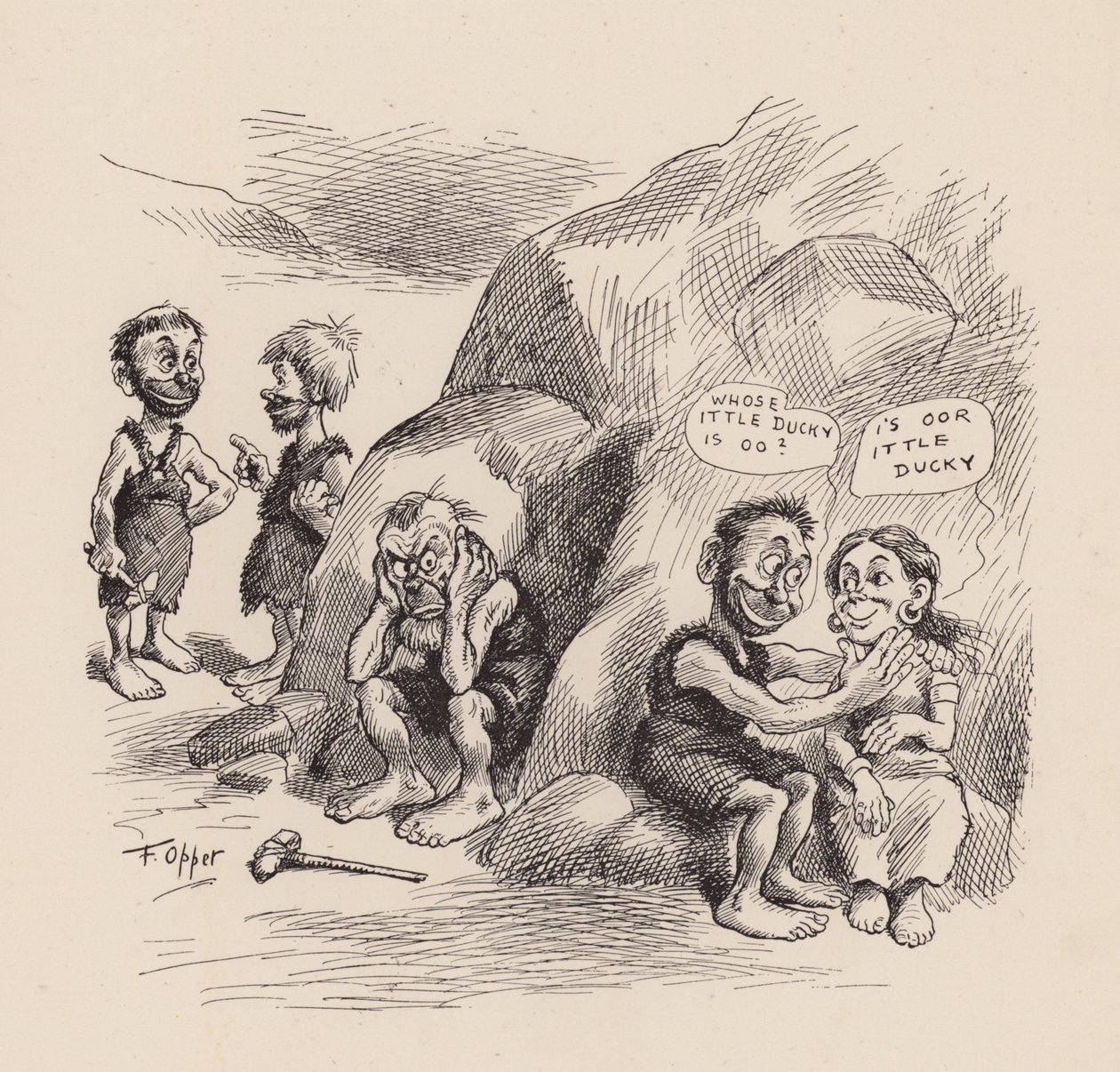 Nos ancêtres antédiluviens par F Opper : Numéro trente et un (litho) - Frederick Burr Opper
