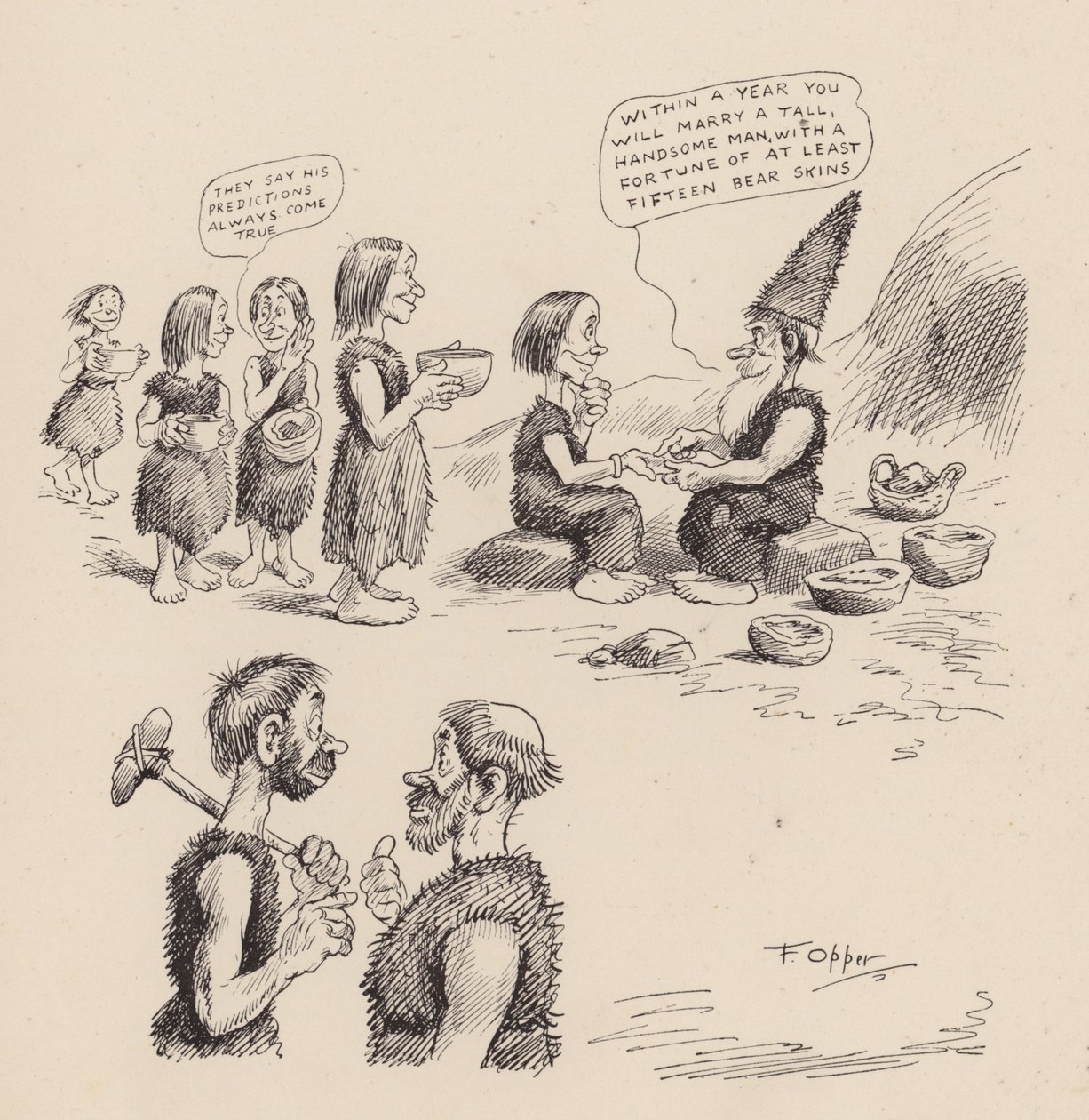 Nos ancêtres antédiluviens par F Opper : Numéro vingt-six (litho) - Frederick Burr Opper