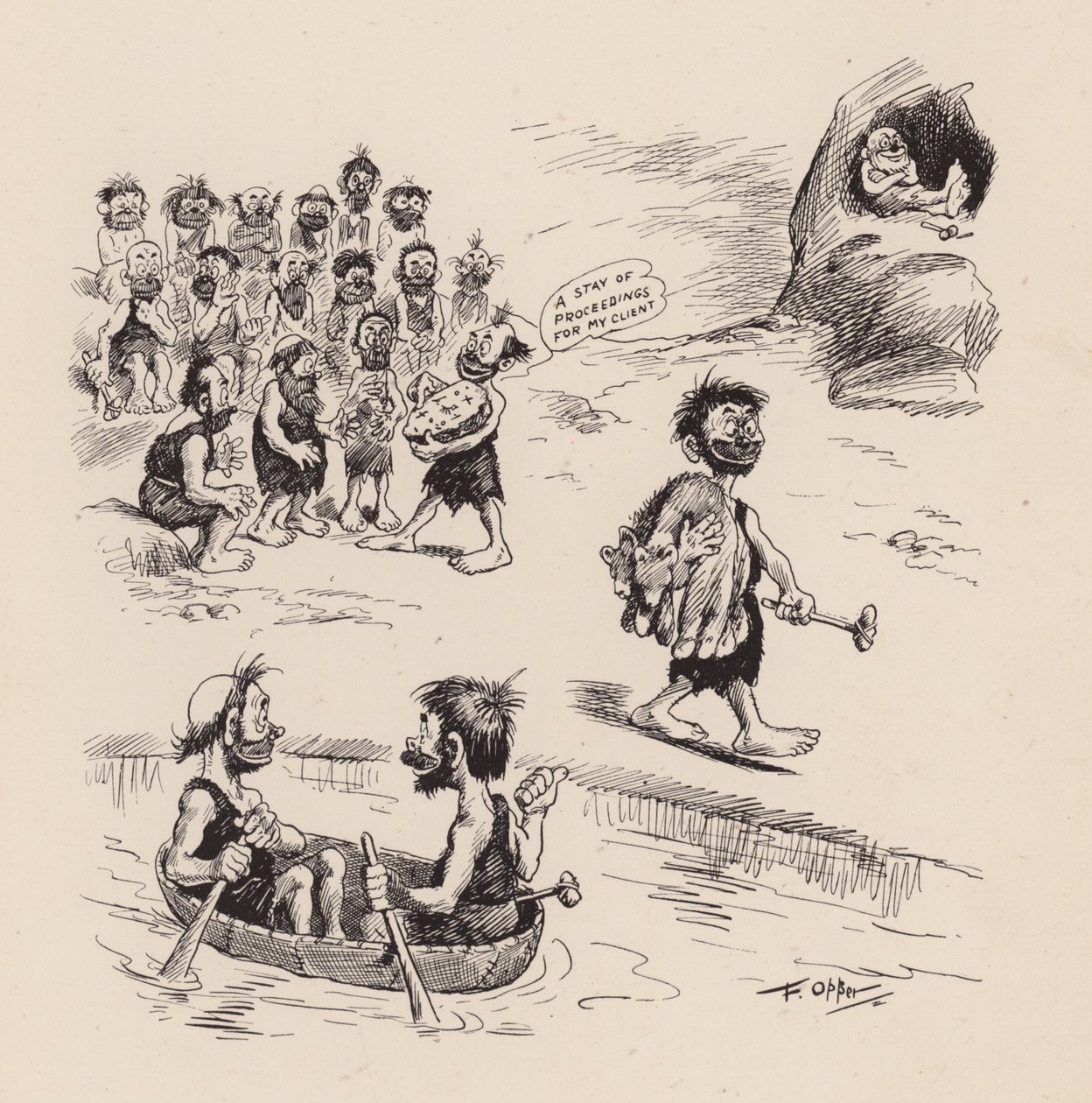 Nos ancêtres antédiluviens par F Opper : Numéro vingt-deux (litho) - Frederick Burr Opper