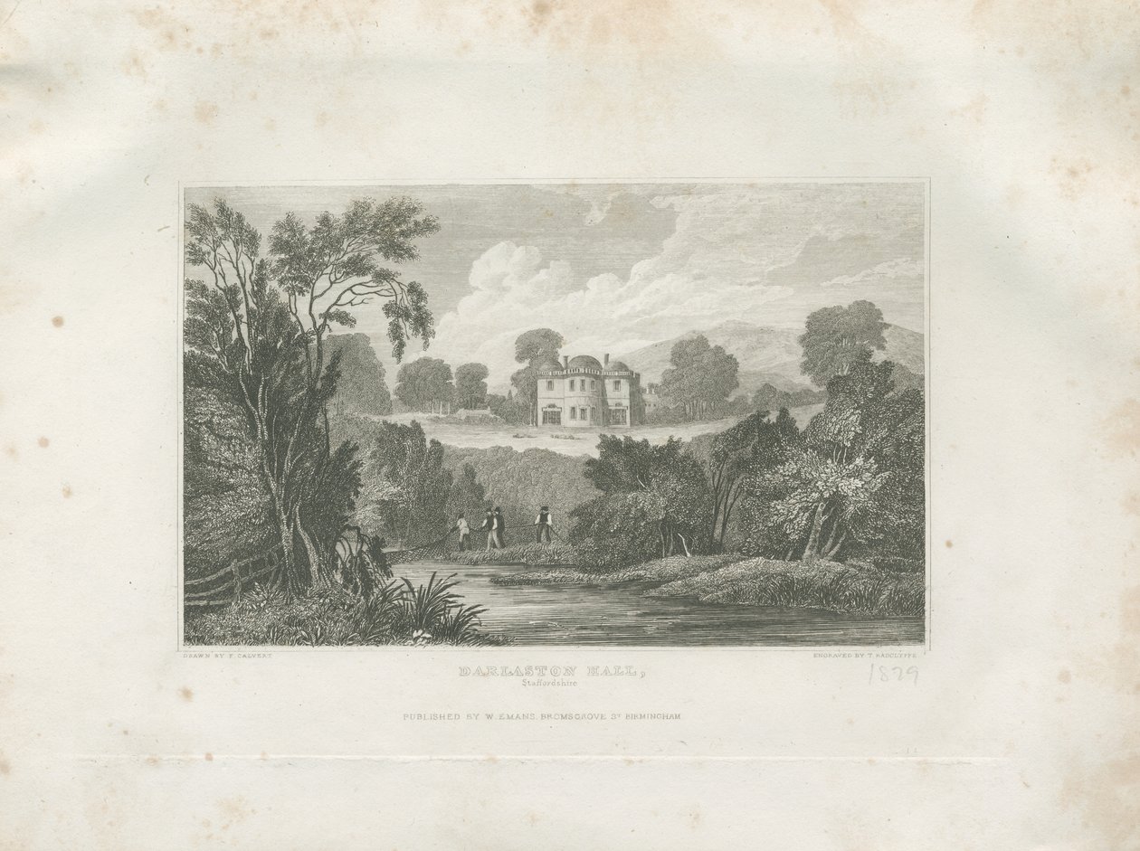 Barlaston Hall : gravure, nd [19e siècle] - Frederick Calvert