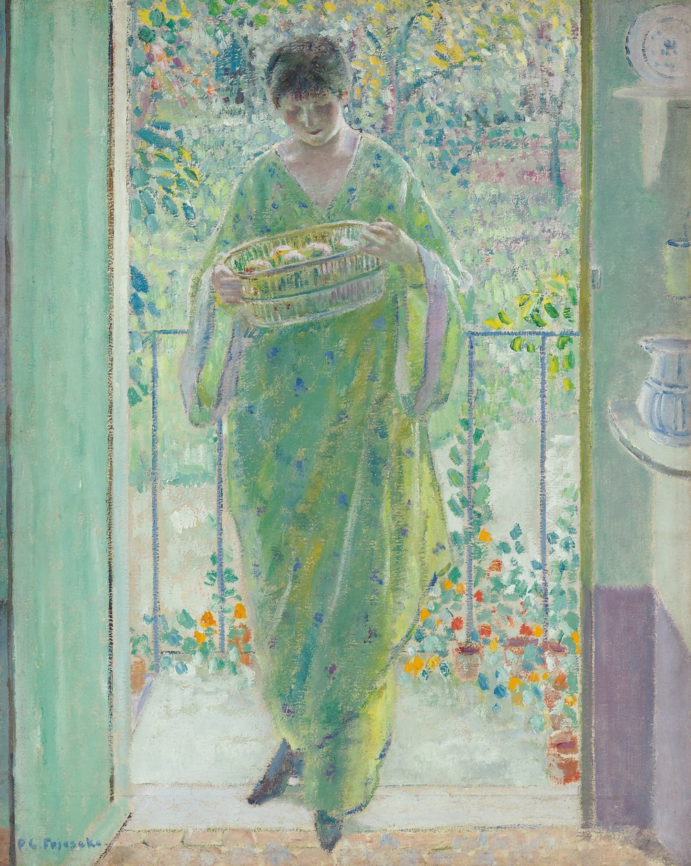 La porte de la cuisine - Frederick Carl Frieseke